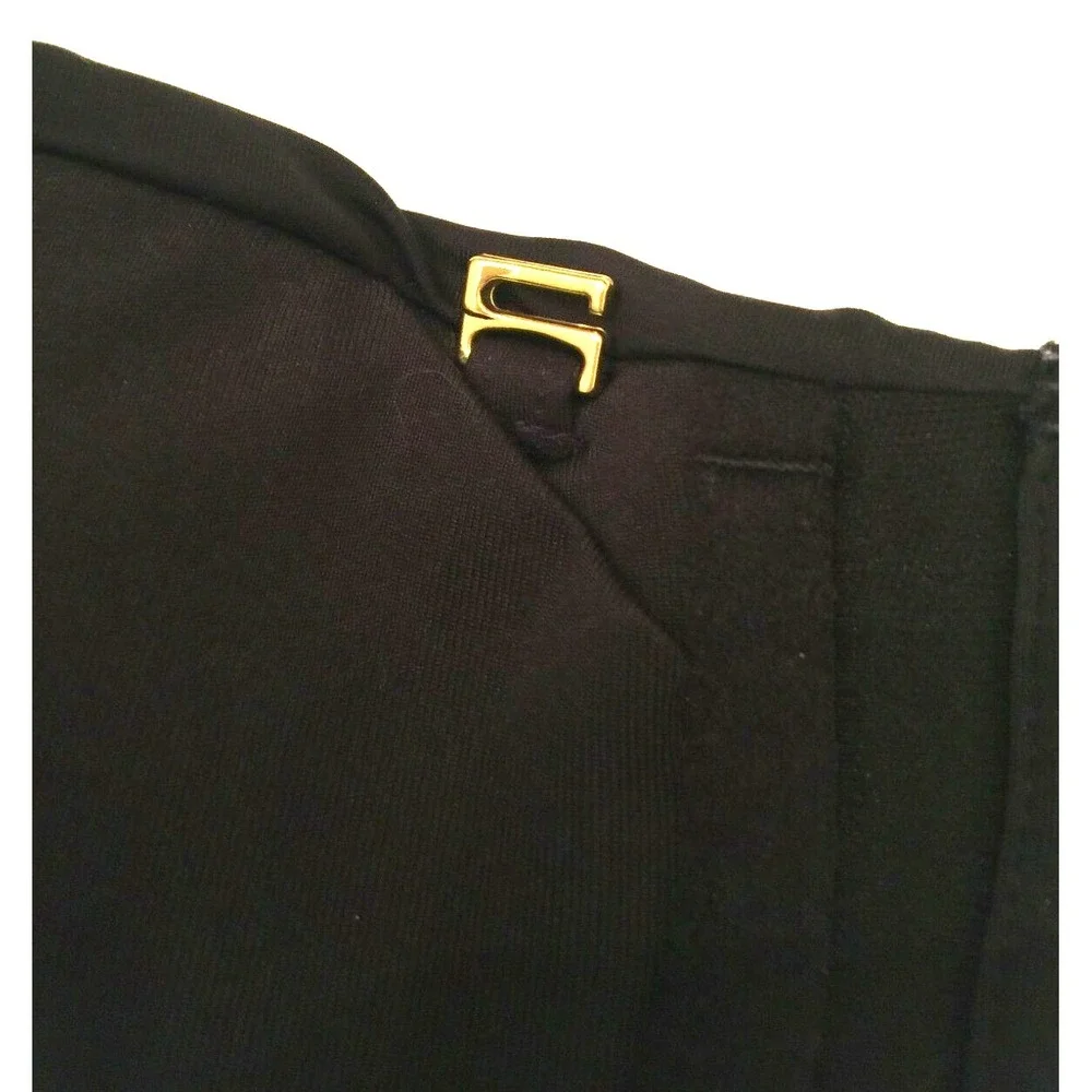 Victoria's Secret Womens Bikini Swimsuit Sz 34B/XS Black Gold Metallic‎ Cut Out